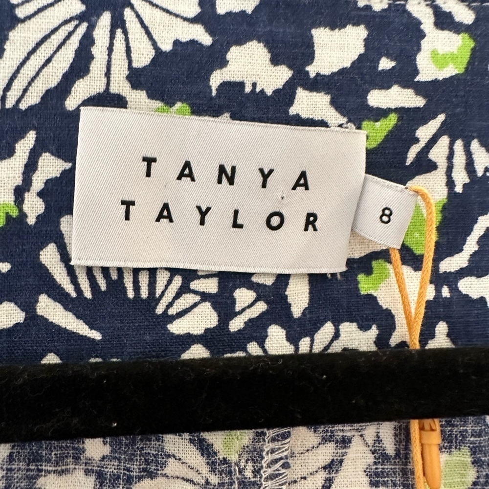 NWT Tanya Taylor Coral Floral Linen Blend Mini Dress Women’s Size 8 - Picture 7 of 7